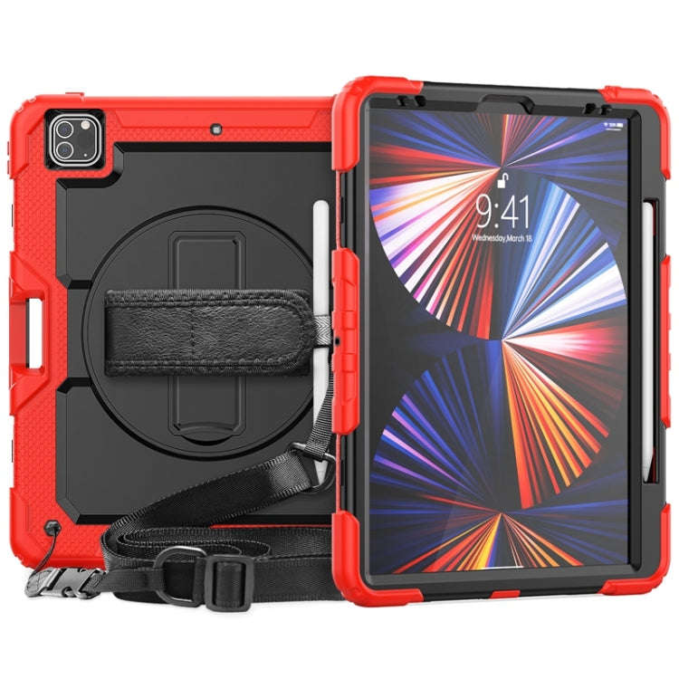 Shockproof Colorful Silicone + PC Protective Case with Holder & Shoulder Strap & Hand Strap & Pen...