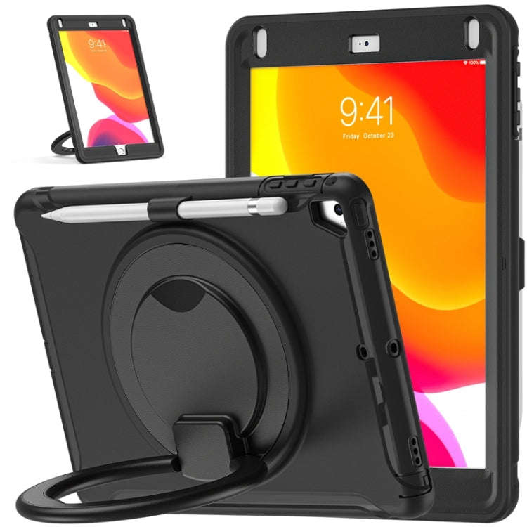 Shocproof Silicone + PC Protective Case with 360 Degree Rotation Foldable Handle Grip Holder & Pe...