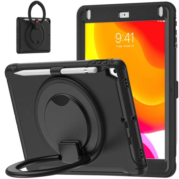Shocproof Silicone + PC Protective Case with 360 Degree Rotation Foldable Handle Grip Holder & Pe...