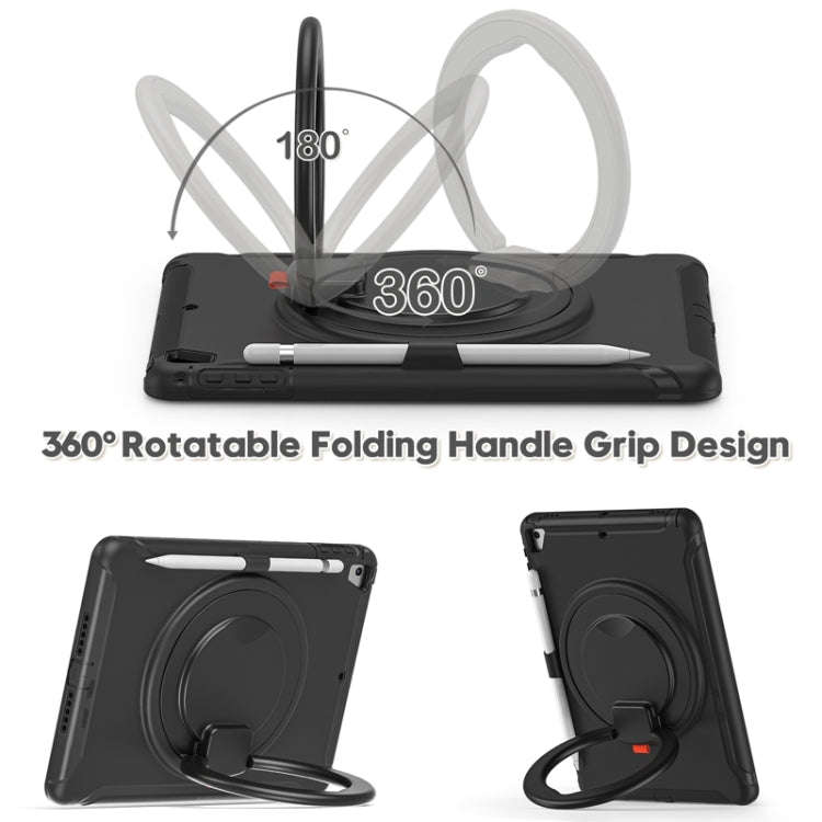 Shocproof Silicone + PC Protective Case with 360 Degree Rotation Foldable Handle Grip Holder & Pe...