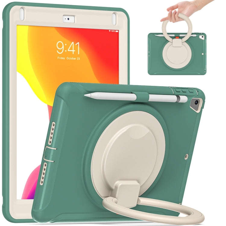 Shocproof Silicone + PC Protective Case with 360 Degree Rotation Foldable Handle Grip Holder & Pe...