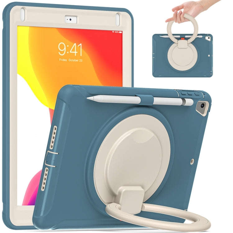 Shocproof Silicone + PC Protective Case with 360 Degree Rotation Foldable Handle Grip Holder & Pe...
