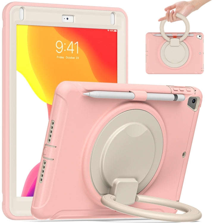 Shocproof Silicone + PC Protective Case with 360 Degree Rotation Foldable Handle Grip Holder & Pe...