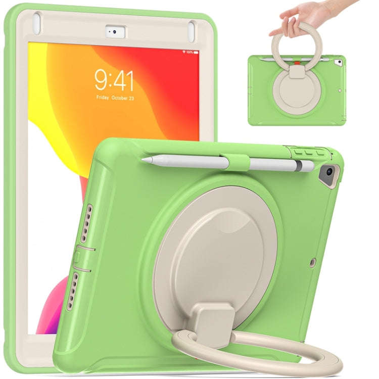 Shocproof Silicone + PC Protective Case with 360 Degree Rotation Foldable Handle Grip Holder & Pe...