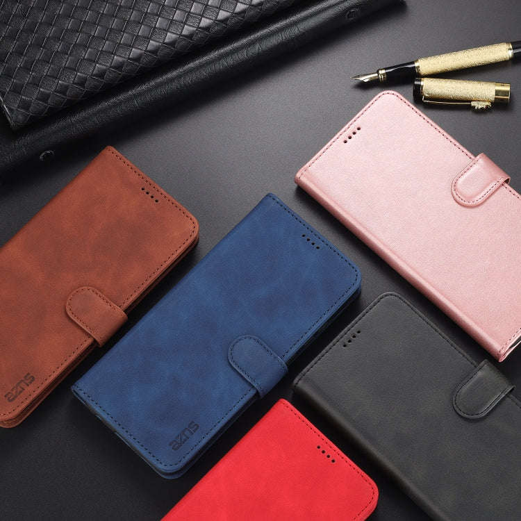 AZNS Skin Feel Calf Texture Horizontal Flip Leather Case with Card Slots & Holder & Wallet, For S...