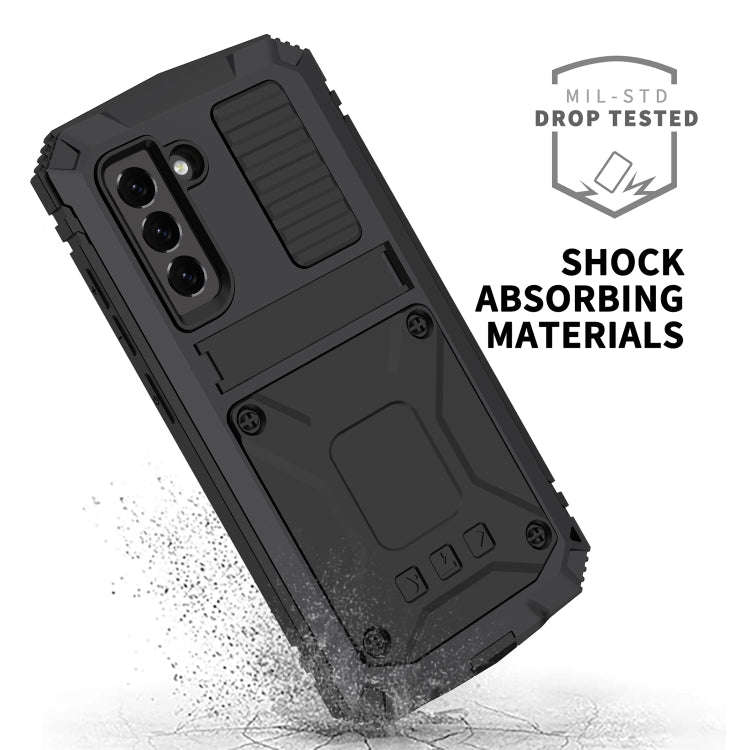 R-JUST Shockproof Waterproof Dust-proof Metal + Silicone Protective Case with Holder, For Samsung...