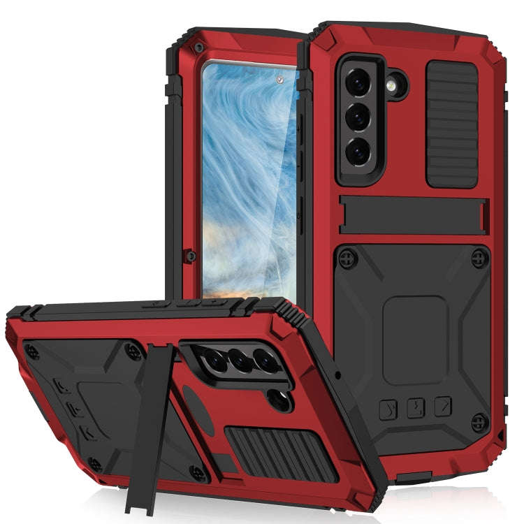 R-JUST Shockproof Waterproof Dust-proof Metal + Silicone Protective Case with Holder, For Samsung...