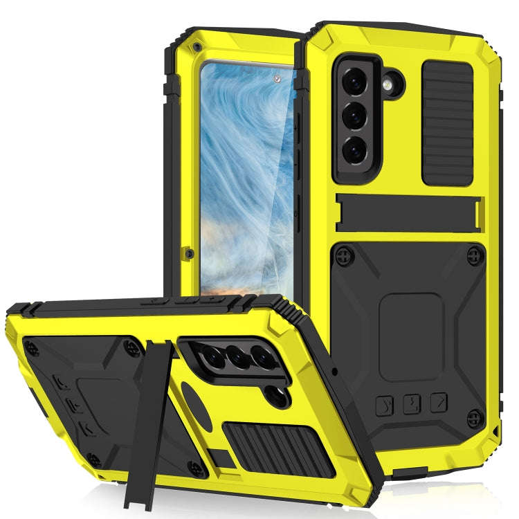 R-JUST Shockproof Waterproof Dust-proof Metal + Silicone Protective Case with Holder, For Samsung...