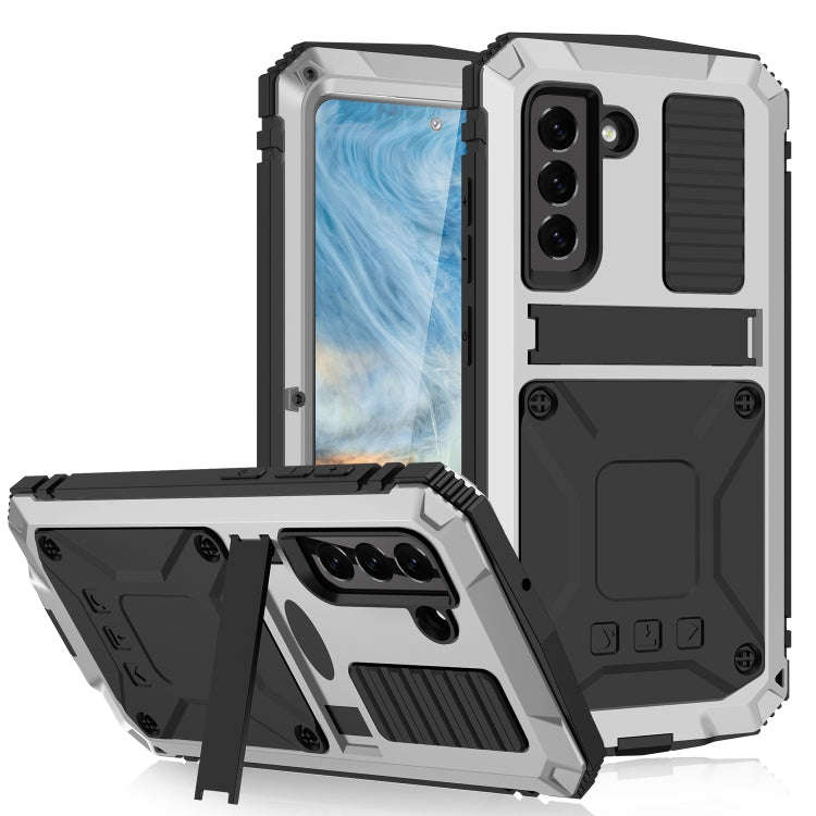 R-JUST Shockproof Waterproof Dust-proof Metal + Silicone Protective Case with Holder, For Samsung...