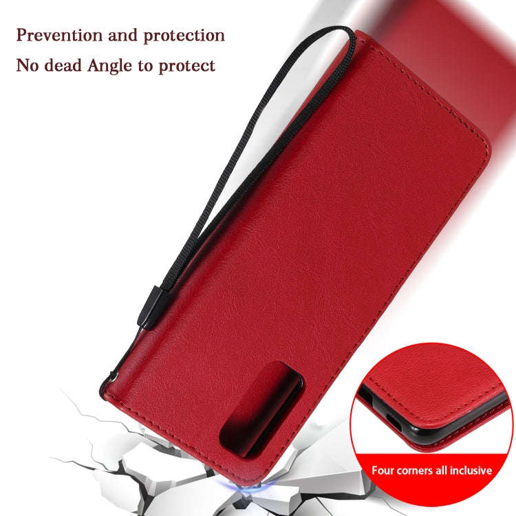Solid Color Horizontal Flip Protective Leather Case with Holder & Card Slots & Wallet & Photo Fra...