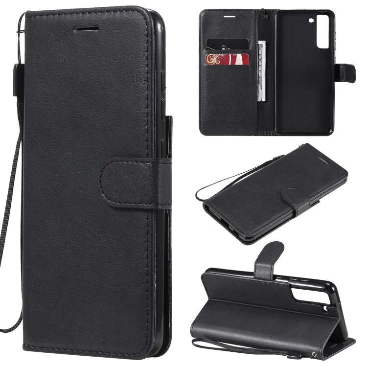 Solid Color Horizontal Flip Protective Leather Case with Holder & Card Slots & Wallet & Photo Fra...