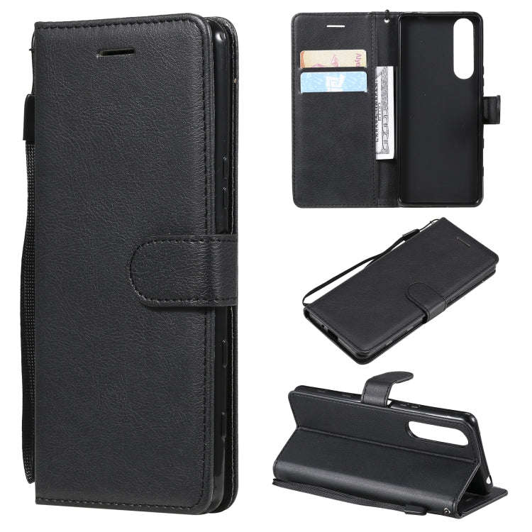 Solid Color Horizontal Flip Protective Leather Case with Holder & Card Slots & Wallet & Photo Fra...