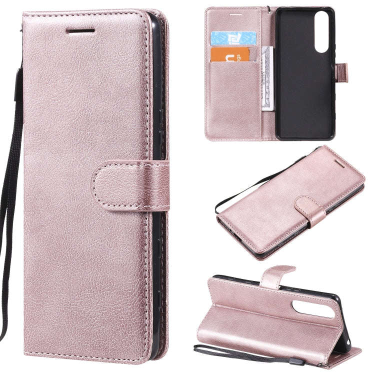 Solid Color Horizontal Flip Protective Leather Case with Holder & Card Slots & Wallet & Photo Fra...