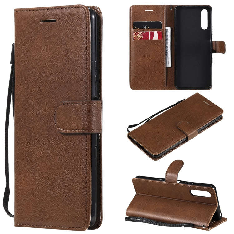 Solid Color Horizontal Flip Protective Leather Case with Holder & Card Slots & Wallet & Photo Fra...