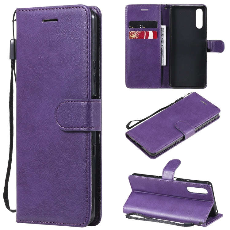 Solid Color Horizontal Flip Protective Leather Case with Holder & Card Slots & Wallet & Photo Fra...