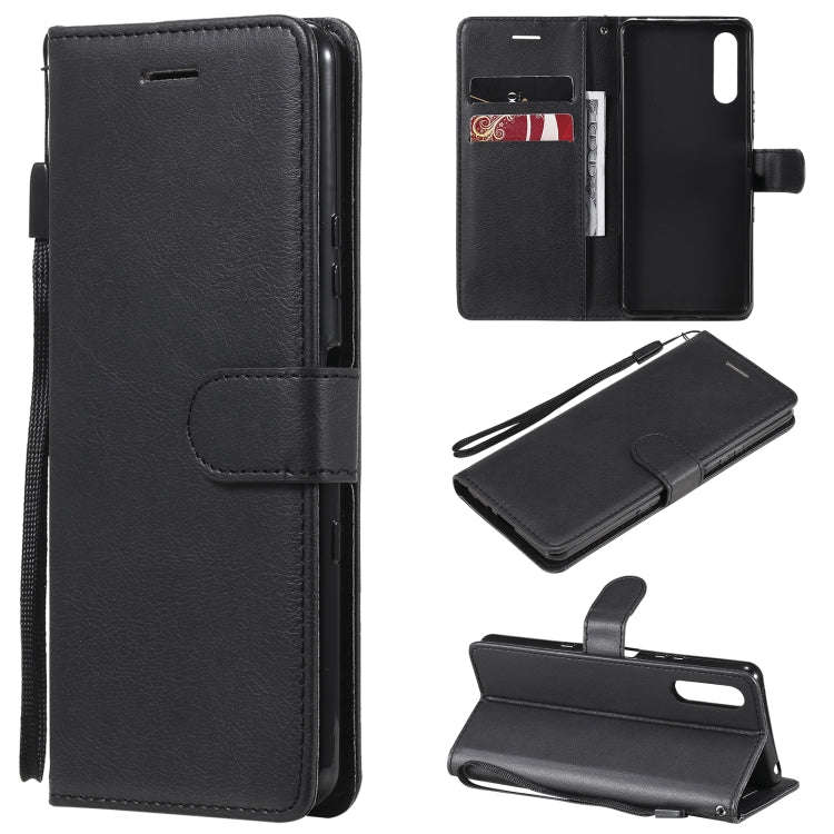 Solid Color Horizontal Flip Protective Leather Case with Holder & Card Slots & Wallet & Photo Fra...
