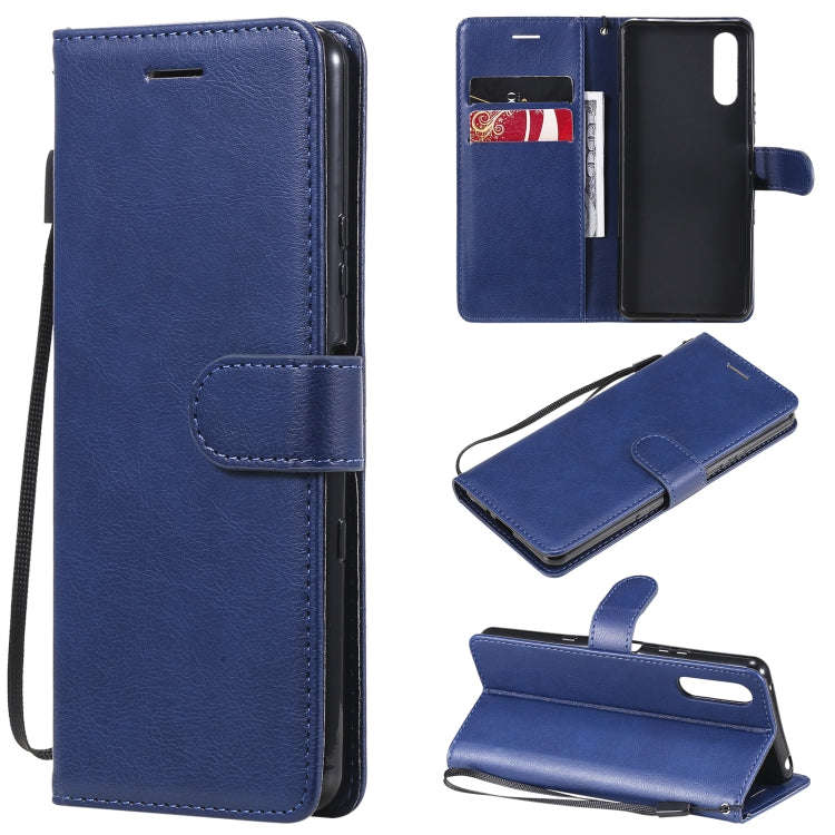Solid Color Horizontal Flip Protective Leather Case with Holder & Card Slots & Wallet & Photo Fra...