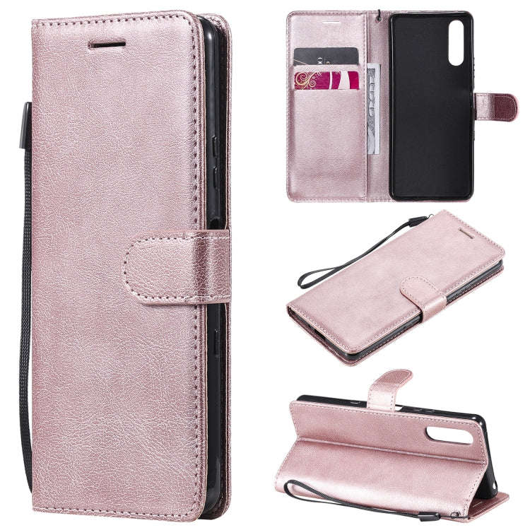 Solid Color Horizontal Flip Protective Leather Case with Holder & Card Slots & Wallet & Photo Fra...
