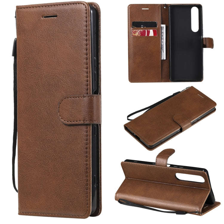 Solid Color Horizontal Flip Protective Leather Case with Holder & Card Slots & Wallet & Photo Fra...