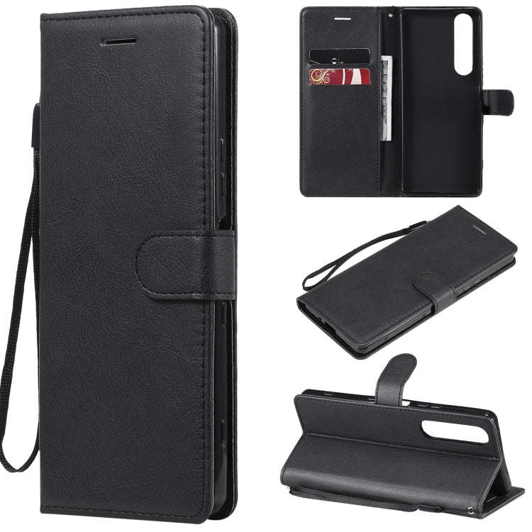 Solid Color Horizontal Flip Protective Leather Case with Holder & Card Slots & Wallet & Photo Fra...
