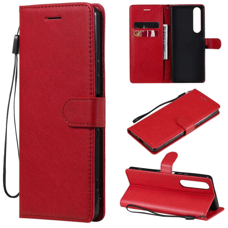 Solid Color Horizontal Flip Protective Leather Case with Holder & Card Slots & Wallet & Photo Fra...
