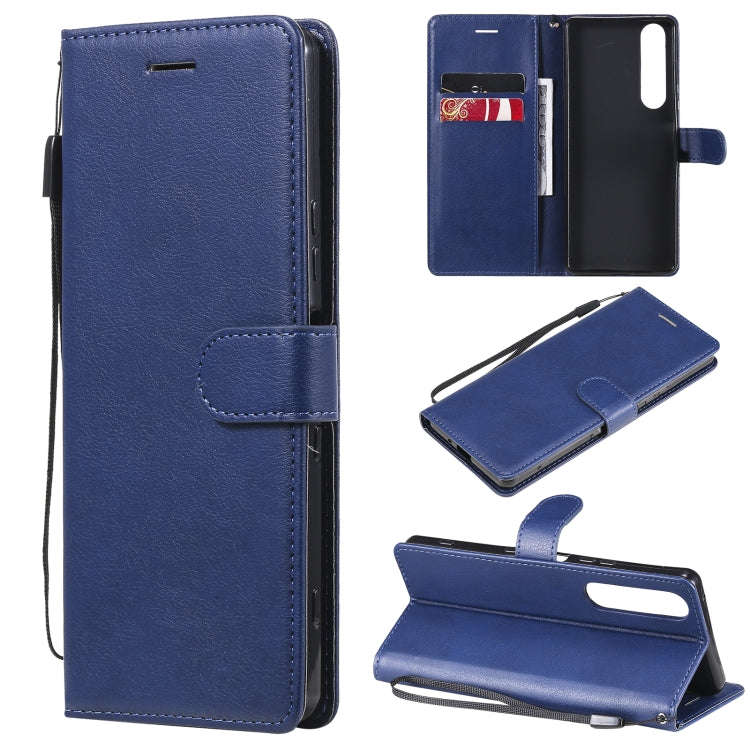 Solid Color Horizontal Flip Protective Leather Case with Holder & Card Slots & Wallet & Photo Fra...