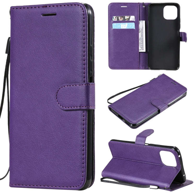 Solid Color Horizontal Flip Protective Leather Case with Holder & Card Slots & Wallet & Photo Fra...