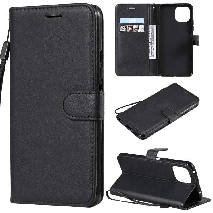 Solid Color Horizontal Flip Protective Leather Case with Holder & Card Slots & Wallet & Photo Fra...