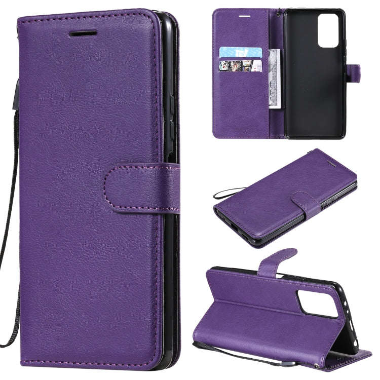 Solid Color Horizontal Flip Protective Leather Case with Holder & Card Slots & Wallet & Photo Fra...