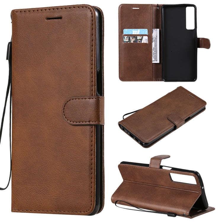 Solid Color Horizontal Flip Protective Leather Case with Holder & Card Slots & Wallet & Photo Fra...