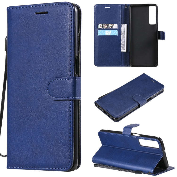 Solid Color Horizontal Flip Protective Leather Case with Holder & Card Slots & Wallet & Photo Fra...