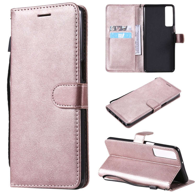 Solid Color Horizontal Flip Protective Leather Case with Holder & Card Slots & Wallet & Photo Fra...