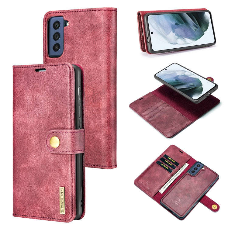 DG.MING Crazy Horse Texture Flip Detachable Magnetic Leather Case with Holder & Card Slots & Wall...
