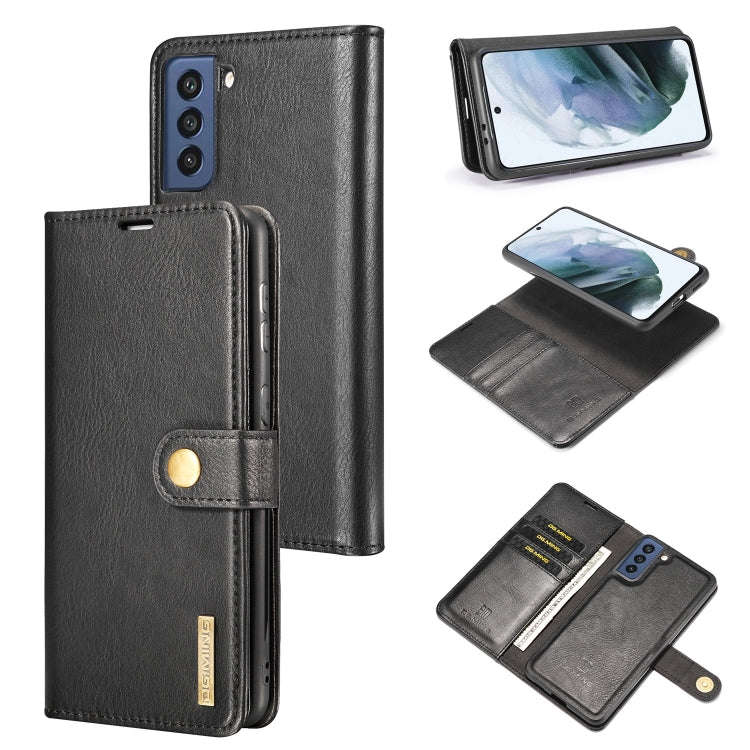 DG.MING Crazy Horse Texture Flip Detachable Magnetic Leather Case with Holder & Card Slots & Wall...