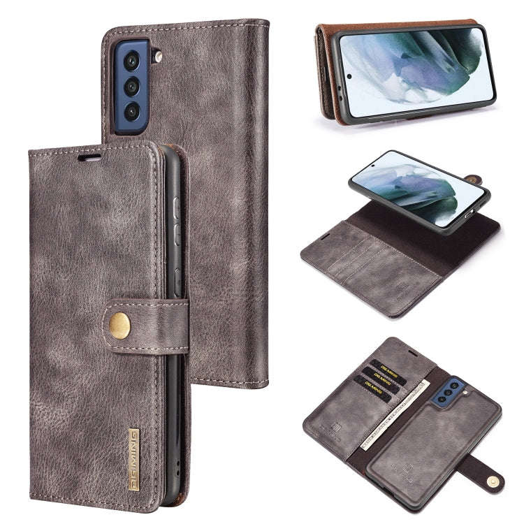 DG.MING Crazy Horse Texture Flip Detachable Magnetic Leather Case with Holder & Card Slots & Wall...