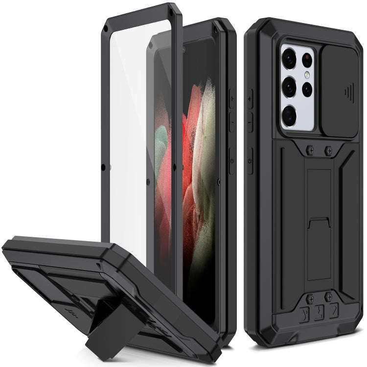 R-JUST Sliding Lens Cover Shockproof Dustproof Waterproof Metal + Silicone Case with Invisible Ho...