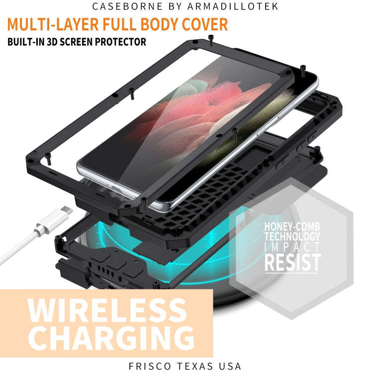 R-JUST Sliding Lens Cover Shockproof Dustproof Waterproof Metal + Silicone Case with Invisible Ho...
