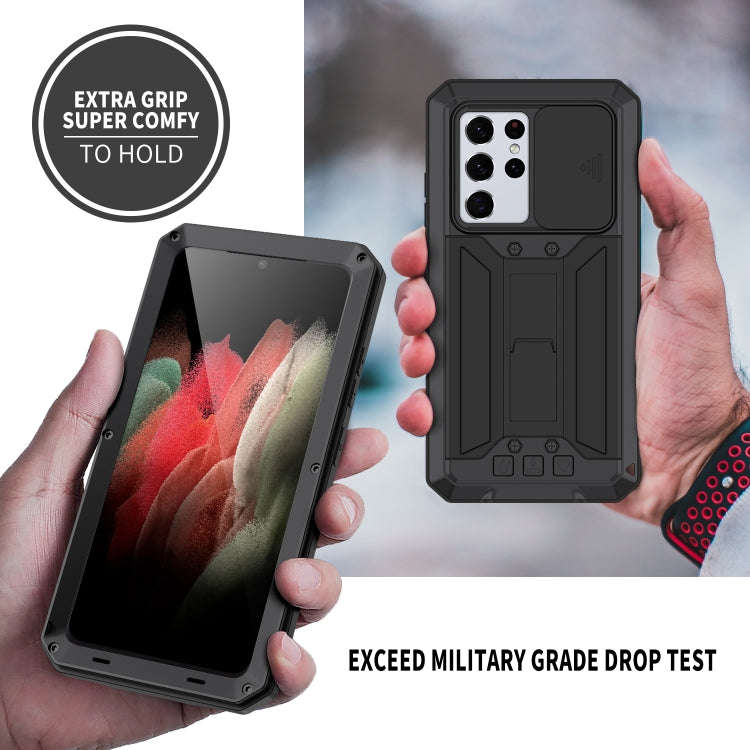 R-JUST Sliding Lens Cover Shockproof Dustproof Waterproof Metal + Silicone Case with Invisible Ho...