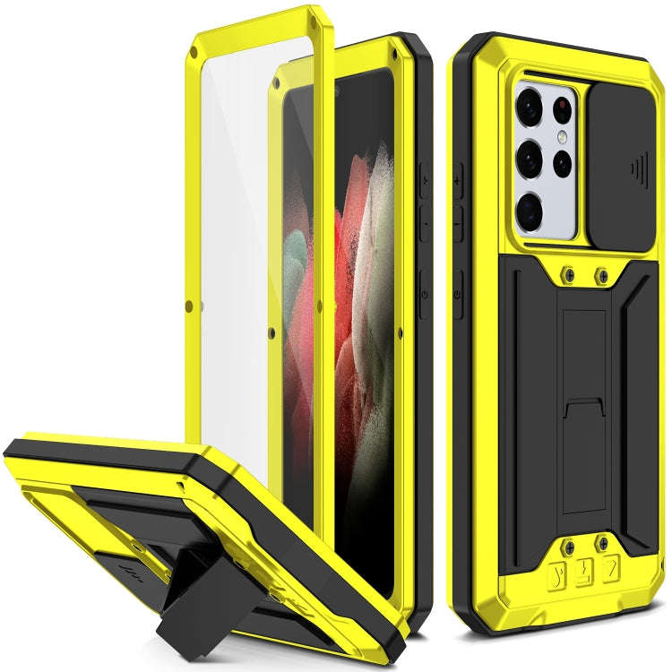 R-JUST Sliding Lens Cover Shockproof Dustproof Waterproof Metal + Silicone Case with Invisible Ho...