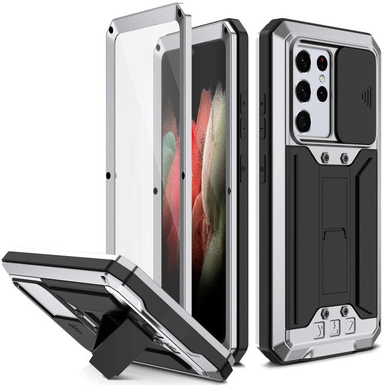 R-JUST Sliding Lens Cover Shockproof Dustproof Waterproof Metal + Silicone Case with Invisible Ho...
