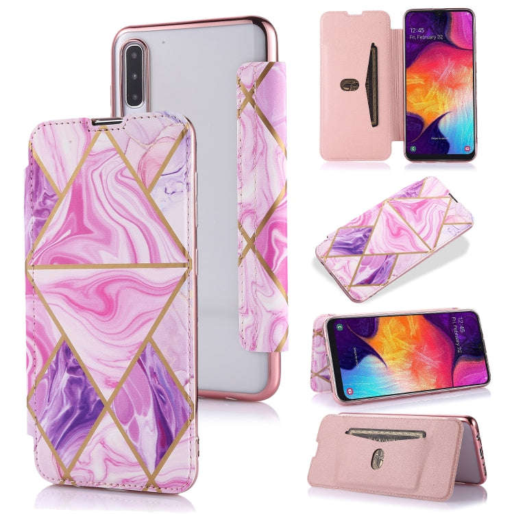 Bronzing Plating PU + TPU Horizontal Flip Leather Case with Holder & Card Slot, For Samsung Galax...