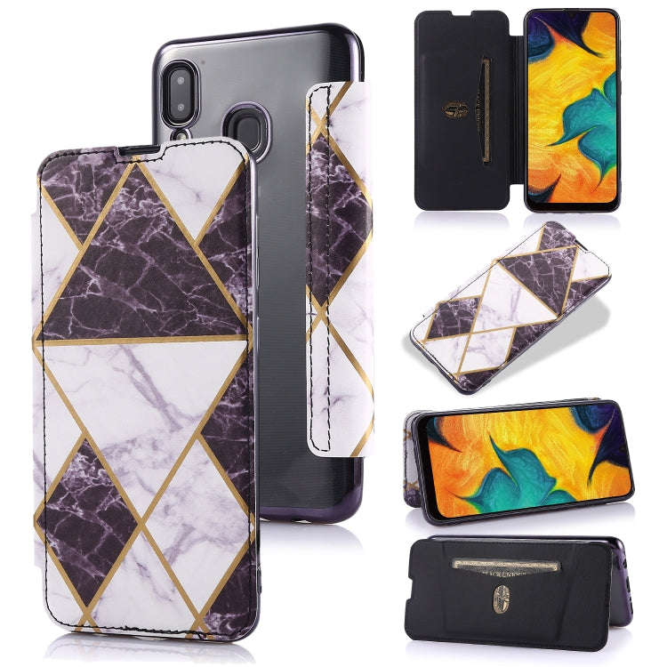 Bronzing Plating PU + TPU Horizontal Flip Leather Case with Holder & Card Slot, For Samsung Galax...
