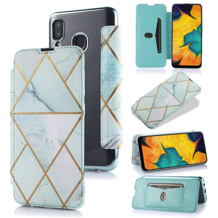 Bronzing Plating PU + TPU Horizontal Flip Leather Case with Holder & Card Slot, For Samsung Galax...