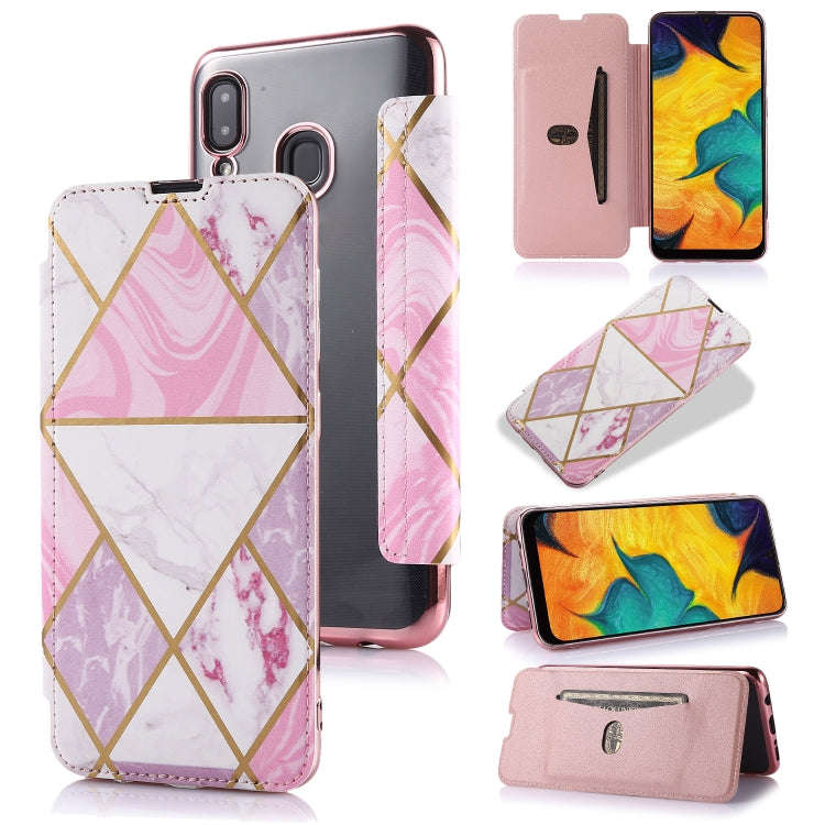 Bronzing Plating PU + TPU Horizontal Flip Leather Case with Holder & Card Slot, For Samsung Galax...