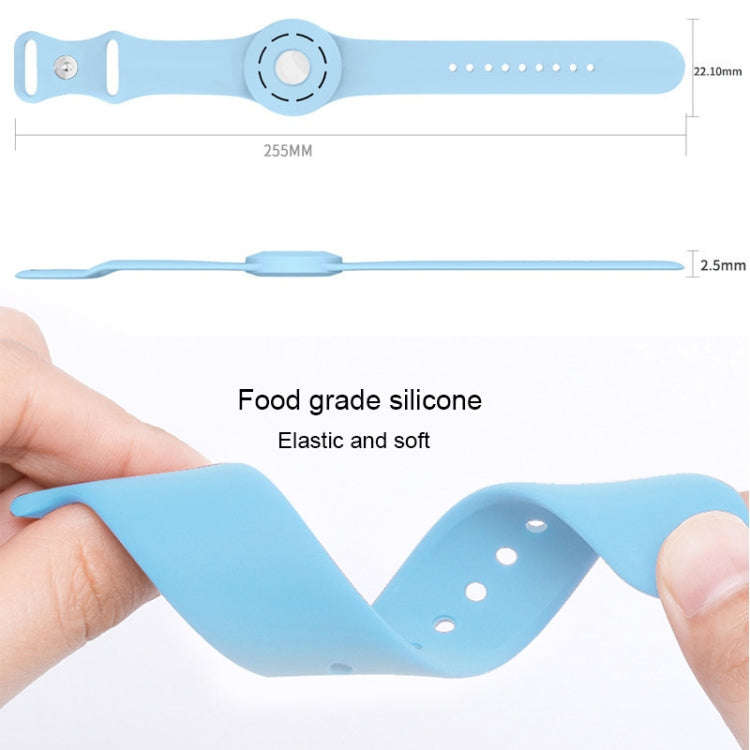 Anti-scratch Shockproof Silicone Bracelet Strap Protective Cover Case, For AirTag