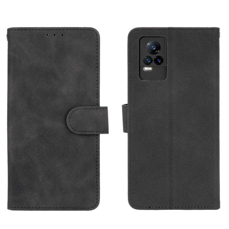 Solid Color Skin Feel Magnetic Buckle Horizontal Flip Calf Texture PU Leather Case with Holder & ...