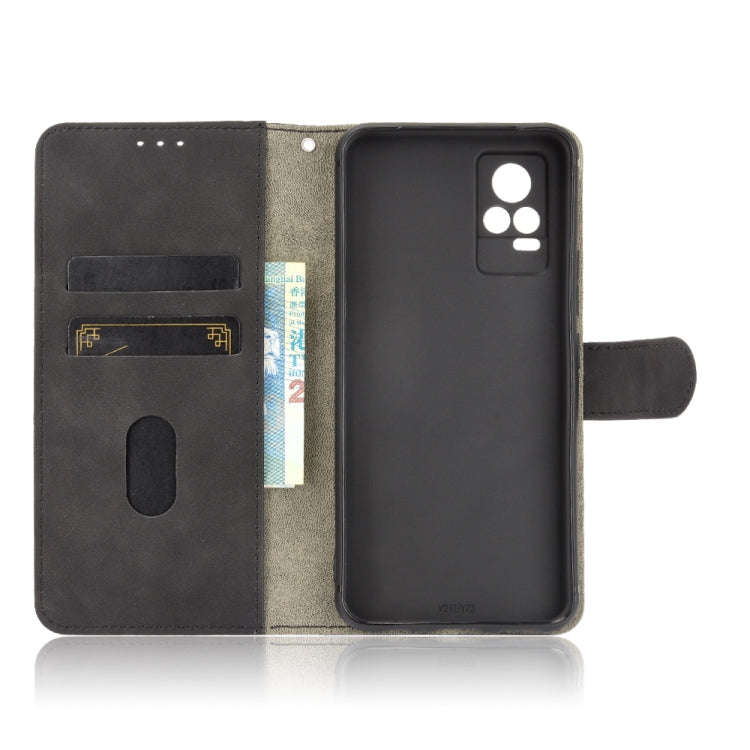 Solid Color Skin Feel Magnetic Buckle Horizontal Flip Calf Texture PU Leather Case with Holder & ...