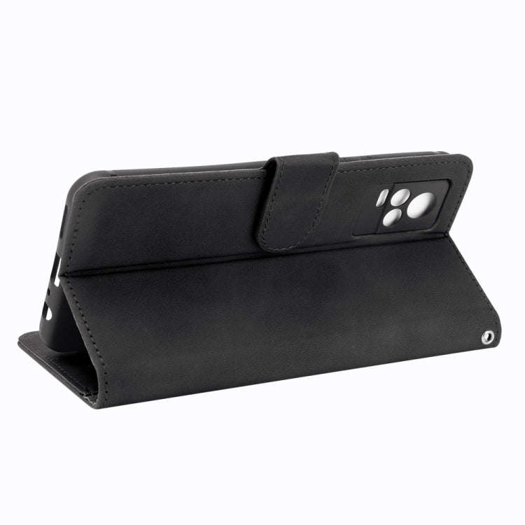 Solid Color Skin Feel Magnetic Buckle Horizontal Flip Calf Texture PU Leather Case with Holder & ...
