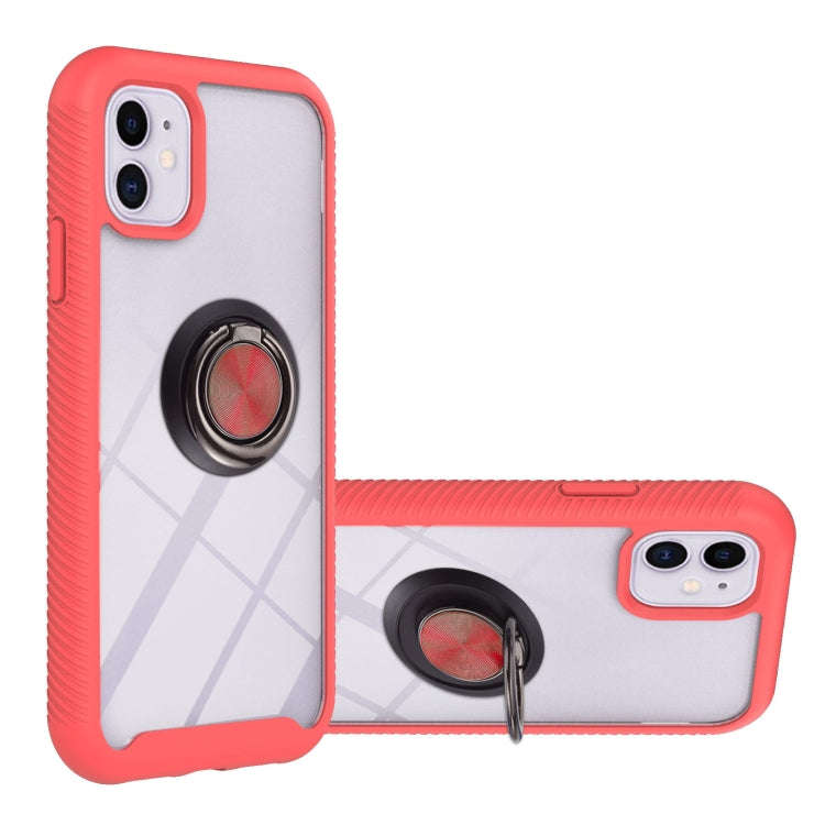 Starry Sky Solid Color Series Shockproof PC + TPU Protective Case with Ring Holder & Magnetic Fun...