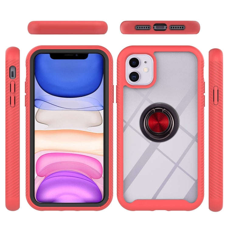 Starry Sky Solid Color Series Shockproof PC + TPU Protective Case with Ring Holder & Magnetic Fun...